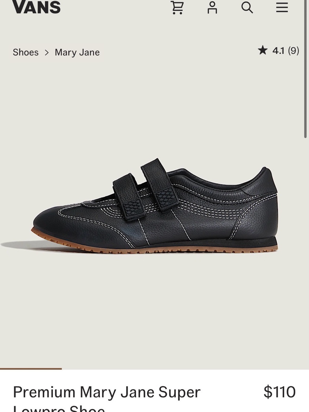 VANS Black Premium Mary Jane Super Lowpro Womens Shoes